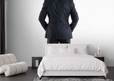 Corporate businessman standing back view Wall mural