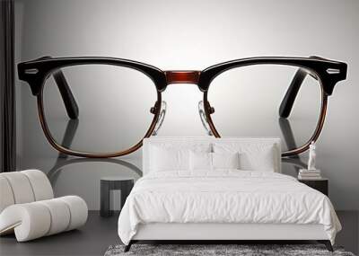 glasses isolated on white Wall mural