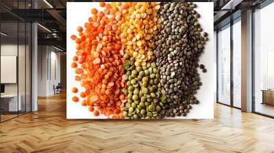 lentils isolated on transparent png isolated  Wall mural