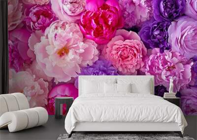 pink and purple flowers Wall mural