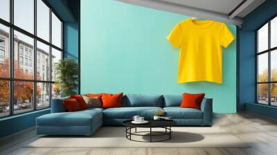 yellow shirt from the front side Wall mural