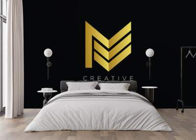 Alphabet letter ME Logo Design Icon
 Wall mural