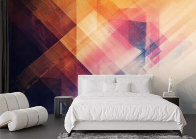 Abstract Background, a sophisticated blend of mixed media elements with elegant gradient transitions, showcasing layered textures and subtle color shifts  Wall mural