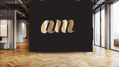  AM, MA , A , M , Abstract Letters Logo Monogram Wall mural