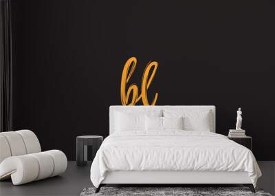 BL, LB, L, B Abstract Letters Logo Monogram Wall mural