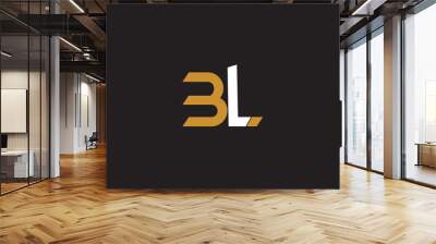 BL, LB, L, B Abstract Letters Logo Monogram	 Wall mural