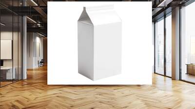 blank milk carton. Transparent background, Isolated PNG. Wall mural