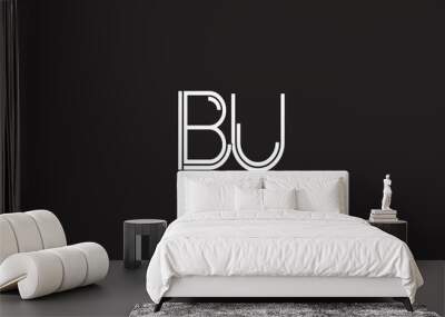 BU, UB, U, B Abstract Letters Logo Monogram	 Wall mural