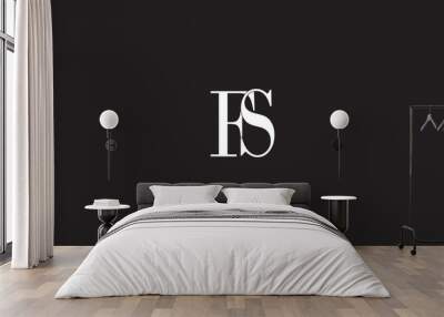 FS, SF , F ,S, Abstract Letters Logo Monogram	 Wall mural