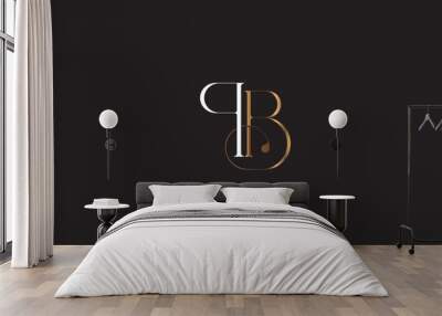 PB, BP, P, B Abstract Letters Logo Monogram	 Wall mural