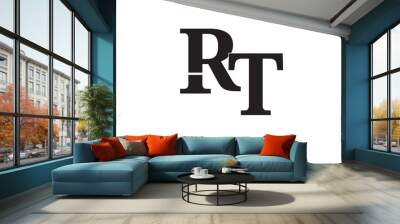 RT, TR , T , R , Abstract Letters Logo Monogram Wall mural