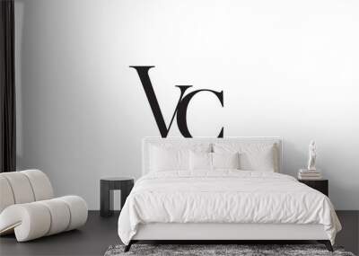 VC, CV, C, V Abstract Letters Logo Monogram Wall mural