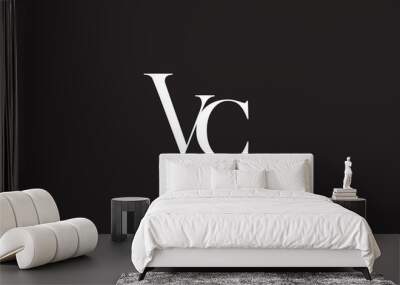 VC, CV, C, V Abstract Letters Logo Monogram Wall mural