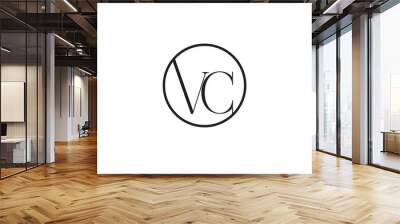 VC, CV, C, V Abstract Letters Logo Monogram Wall mural