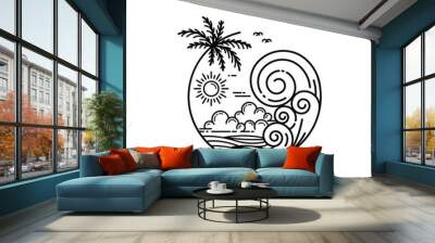 tropical island Wall mural