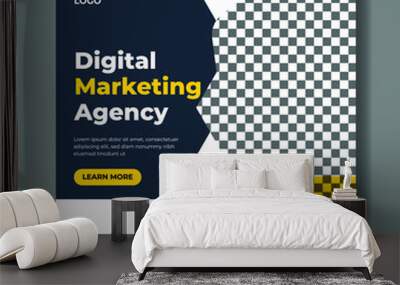 Digital marketing agency social media post banner  Wall mural