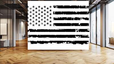 American Distressed Flag Wall mural