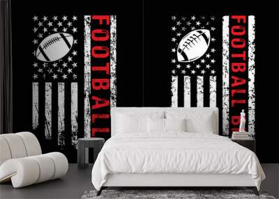 American Football Illustration. Football Bro Design Wall mural