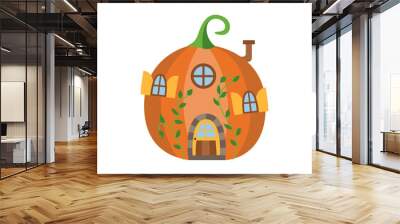 Cute pumpkin house - fantasy fairytale character or gnome home Wall mural