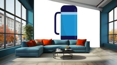 Thermo cup or thermo flask for hot beverages flat vector illustration isolated. Wall mural