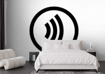 Wi-Fi signal connection area icon or sign design vector illustration isolated. Wall mural