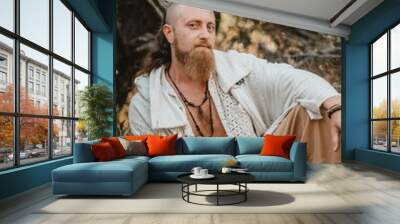 spiritual viking man  Wall mural