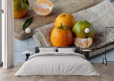 Clementine fruit Wall mural