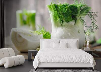 Fresh raw fennel Wall mural