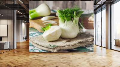 Fresh raw fennel Wall mural