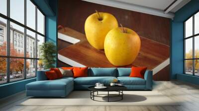 fresh yellow apple Wall mural