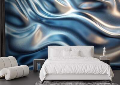 Abstract Glossy Metal Stainless Steel Texture on a Gradient Background Wall mural