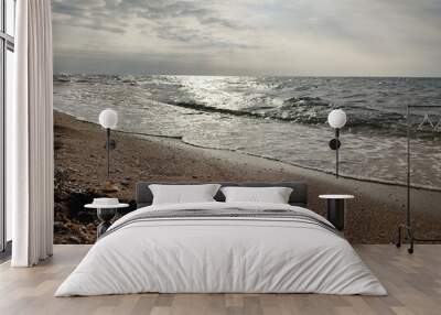 waves on the beach Wall mural