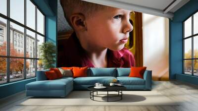 Pensive Kid Portrait Wall mural