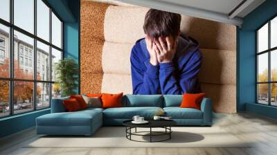 Sad Young Man Wall mural