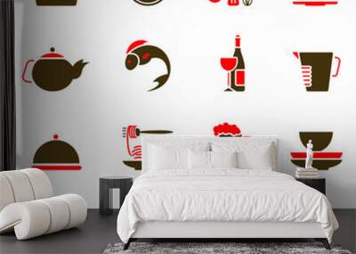 food icons Wall mural