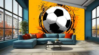 grunge soccer vector Wall mural