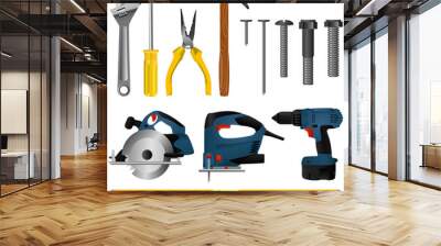 tool set vector Wall mural