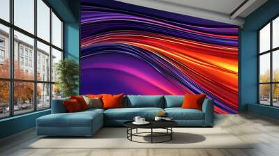 An abstract fluid background with swirling waves of color in motion Wall mural