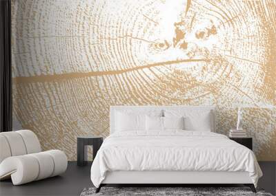 circular wood grain texture vector illustration background Wall mural