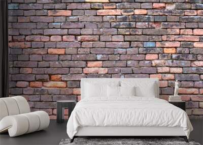 red-brown brick wall - background, texrure 2 Wall mural