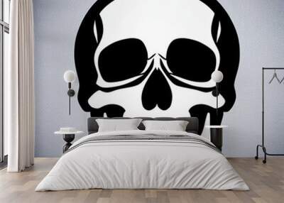 Skull logo icon vector illustration  Wall mural