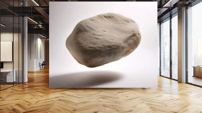 stone floating or flying isolated white background Wall mural