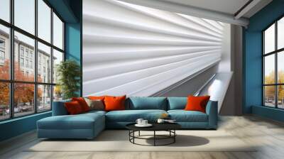 Closeup of White Window Blinds Wall mural