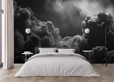 Dark Storm Clouds Gathering in the Sky Wall mural