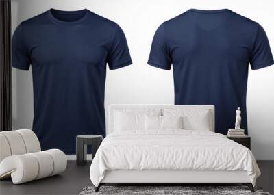 blank navy blue T shirt mockup template for t shirt design Wall mural