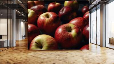 A highly details of Red apple, hight contrast in the afternoon Wall mural