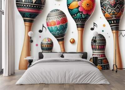 russian wooden spoons Wall mural