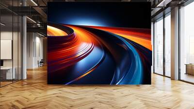 speed motion blur background, A colorful background with a blue and orange light, wallpaper Wall mural