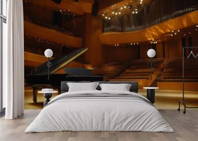 image of piano in concert hall Wall mural