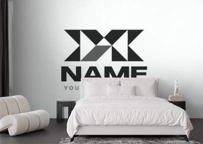 Letter x logo design Wall mural